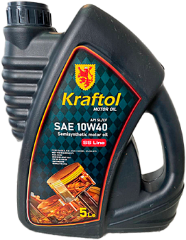KRAFTOL SAE 10W40 5л API SL/CF, ACEA A3/B4,Mercedes-Benz 229.1,VW 501 01/505 00,GM B 0402098